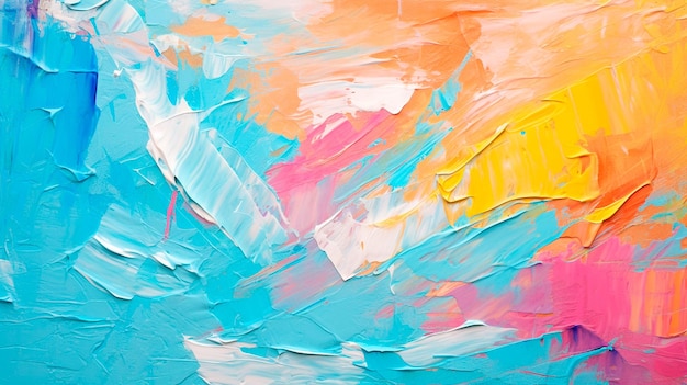 abstract colorful oil paint strokes