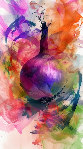 Abstract Colorful Onion Illustration