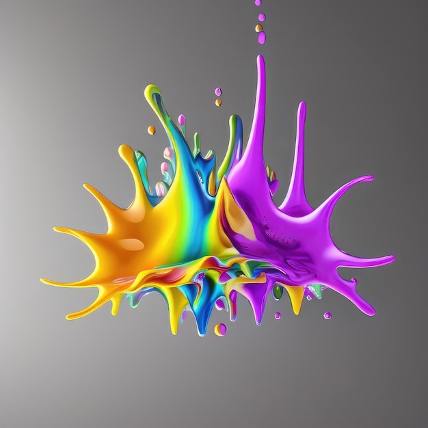 Abstract colorful paint splash Generative AI