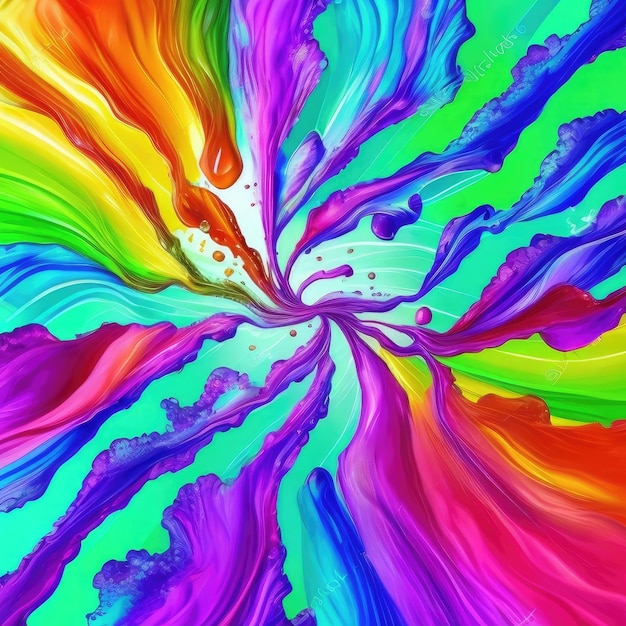 Abstract colorful paint splash Generative AI