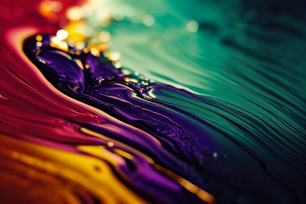 Abstract Colorful paint splashing isolated background