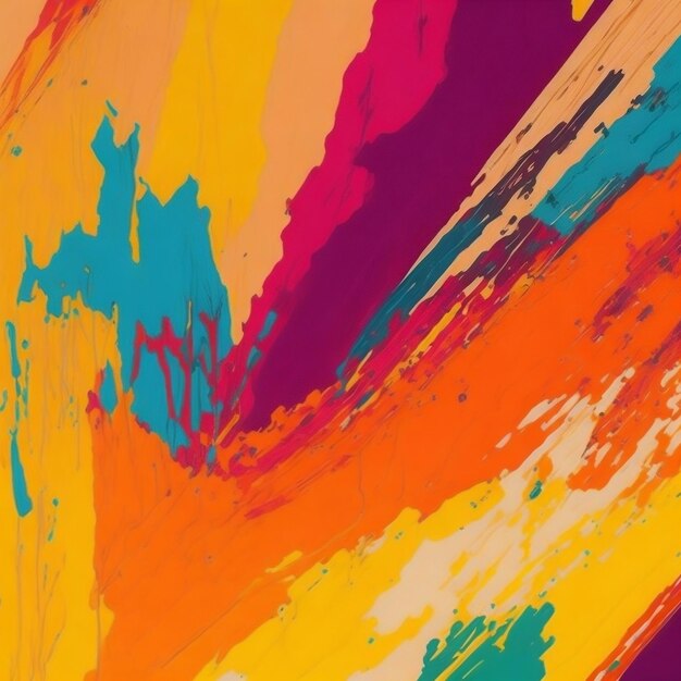 Abstract colorful painting effect wall background generative ai