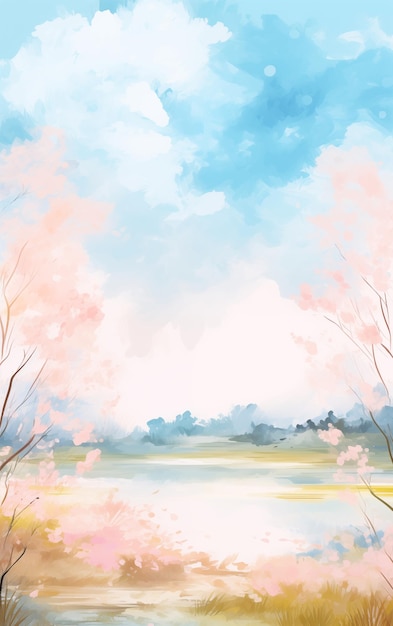 Абстрактная красочная пастель натуральная пейзажа масляная живопись с луговыми цветами Эстетический фон