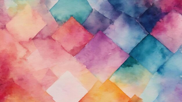 Abstract colorful pastel watercolor with space for your design or invitation card hexahedron digital