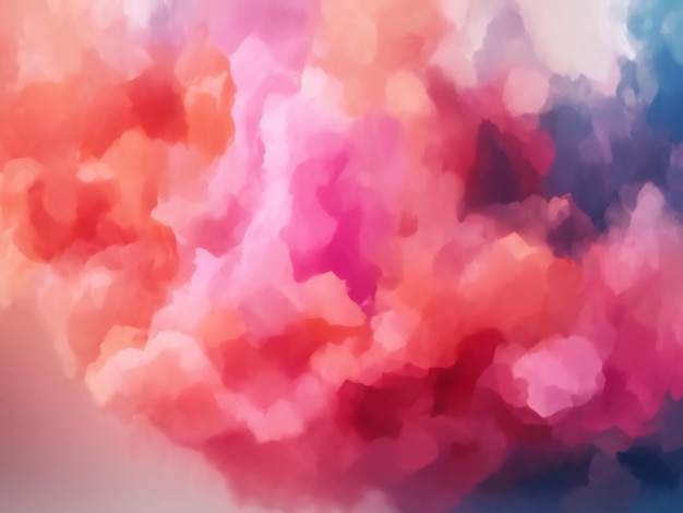Foto abstract colorato rosa morbido colore pastello sfondo nuvoloso goccia di inchiostro multicolore ai generato