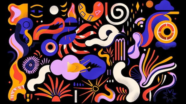 Abstract colorful and playful vector illustration This image is perfect for website backgrounds social media posts and other digital projects