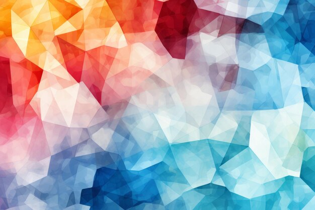 Abstract colorful polygonal background with white blue red and yellow colors