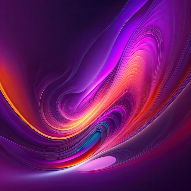 Abstract colorful purple fiery shapes fantasy light background digital fractal art