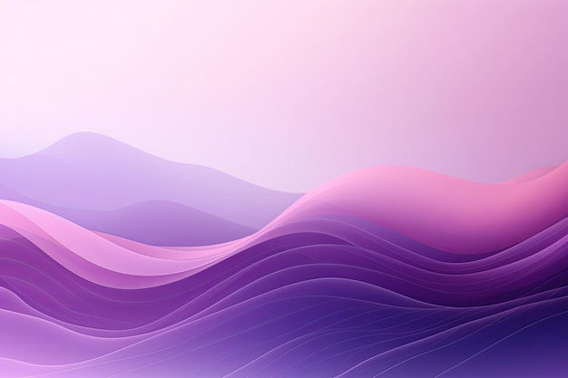 Abstract colorful purple gradient wavy shapes background vibrant 3d render wallpaper