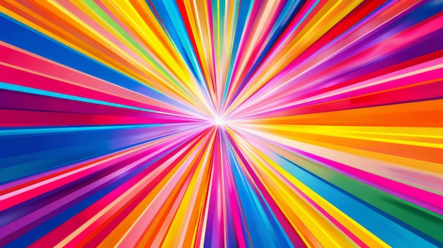 Photo abstract colorful radial burst background