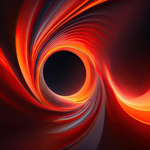Abstract colorful red and orange fiery shapes fantasy light background digital fractal art
