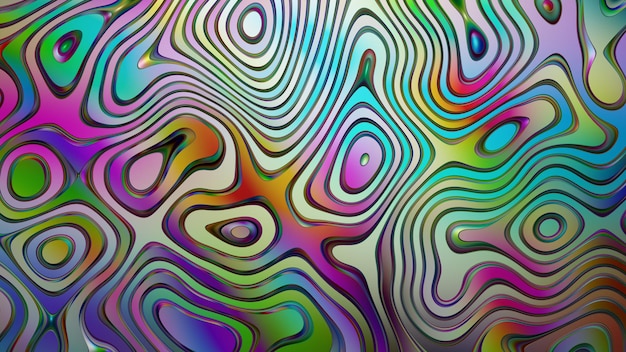 Abstract colorato modello riflettente gradiente di sfondo fantasy cromatico illustrazione multicolore