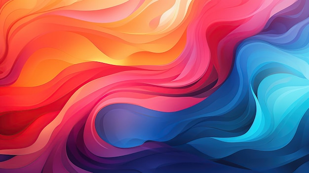 Abstract colorful shapes wave paint watercolor background