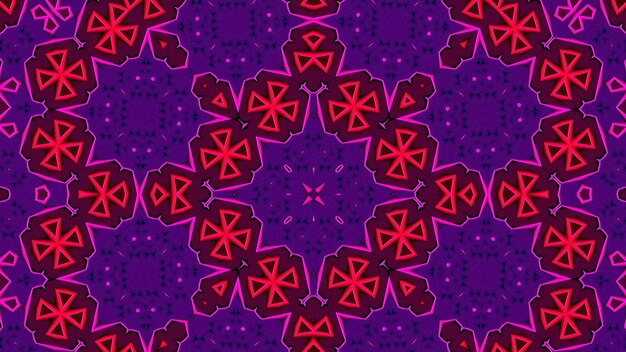 Abstract colorful shiny and hypnotic concept symmetric pattern ornamental decorative kaleidoscope movement geometric circle and star shapes