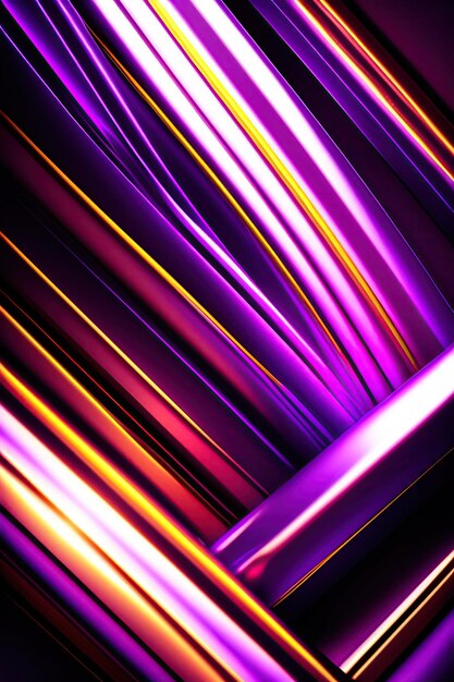 Abstract colorful shiny violet and white lines on dark background Festive background