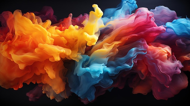 Abstract Colorful Smoke Background