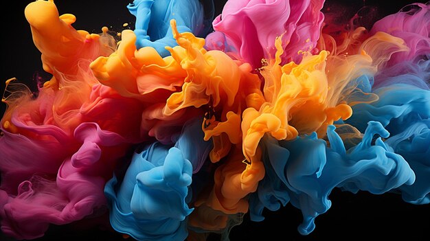 Abstract Colorful Smoke Background