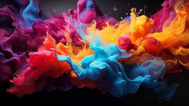 Abstract Colorful Smoke Background