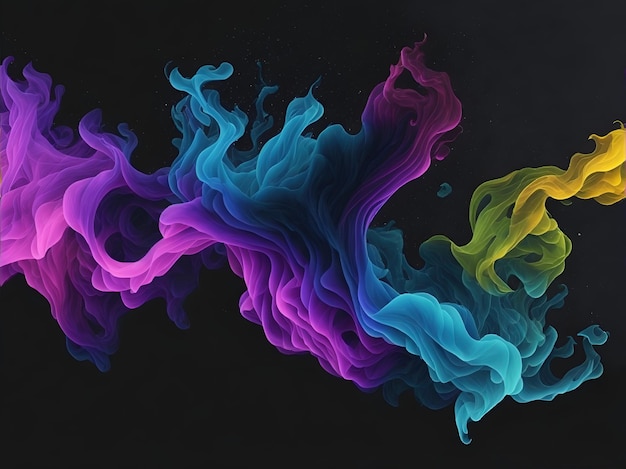 Abstract colorful smoke on background