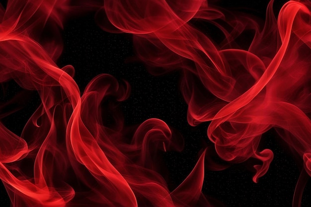 Abstract colorful smoke on black background generative ai