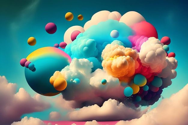 Abstract colorful smoke cloud background design