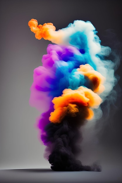 Abstract colorful smoke cloud background design