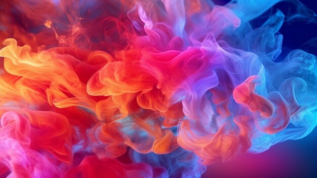 abstract colorful of smoke design