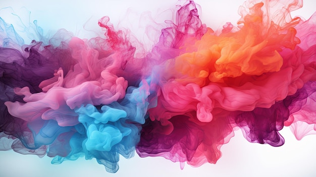 Photo abstract colorful smoke ink splatter background or colorful watercolor powder explosion