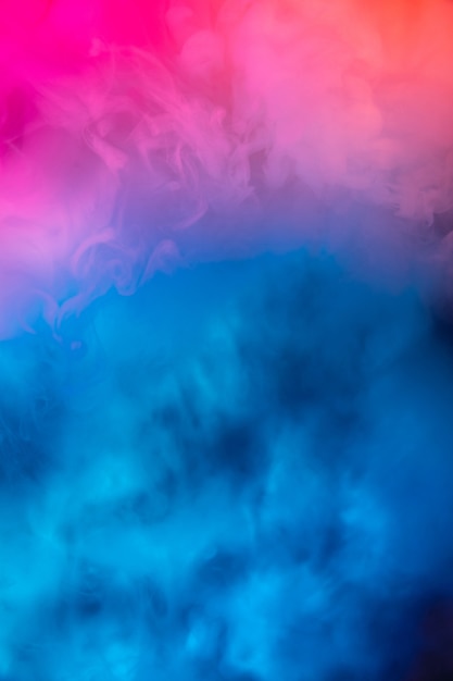 Abstract colorful smoke spreading, bright background