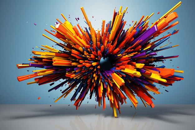 Foto abstract colorful splash 3d background background (sfondio a colori astratto in 3d)