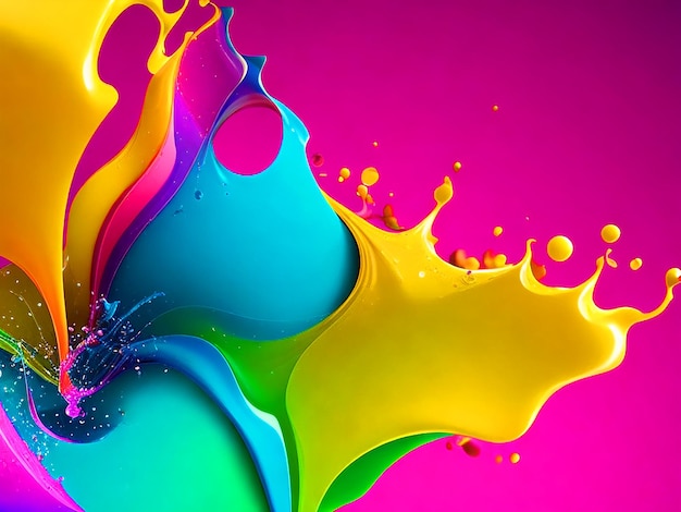 abstract colorful splash 3d background image