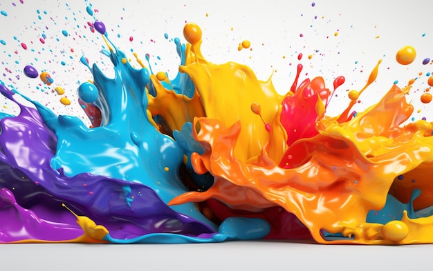 Foto sfondo colorato astratto splash 3d