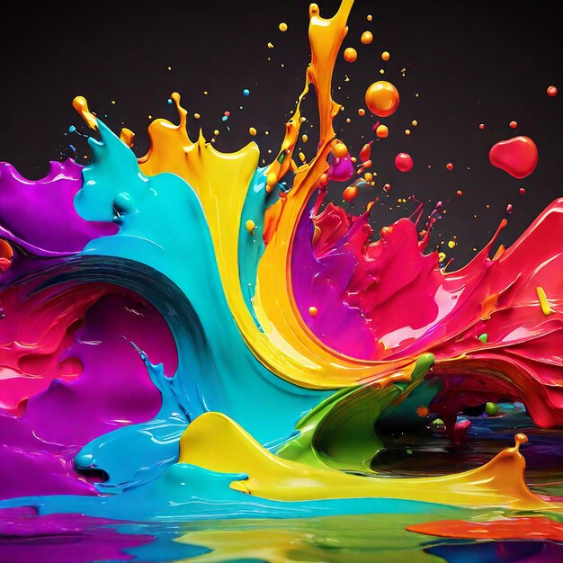 Photo abstract_colorful_splash_3d_background