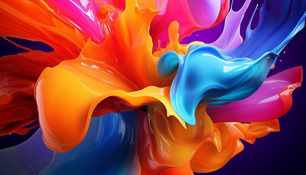 abstract colorful splash 3d background