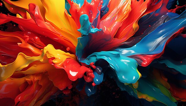 Abstract colorful splash 3d background