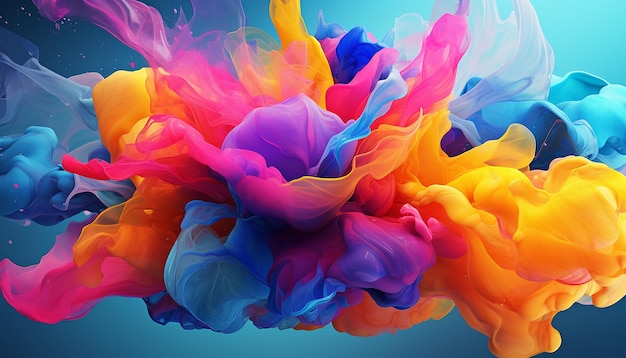 Abstract colorful splash 3d background