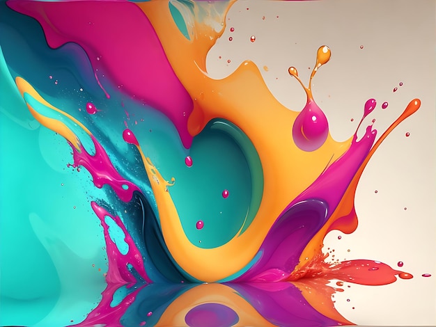 Abstract Colorful Splash 3D Vibrant and Dynamic Backgrounds