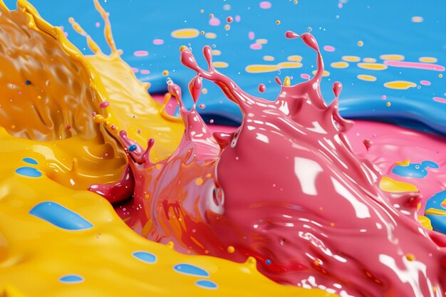 Photo abstract colorful splash d background