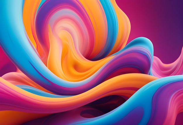 Photo abstract colorful splash liquid design 3d background