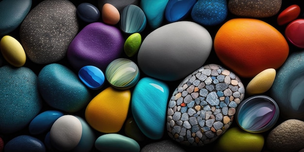 Abstract Colorful Stones Background