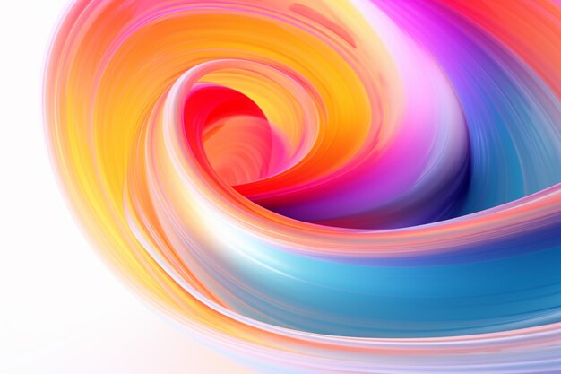 Abstract colorful swirl background with a white background generative ai