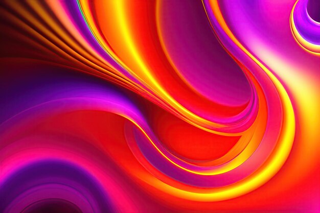 Abstract colorful swirls of glowing pink and yellow fractal shapes Fantasy light background