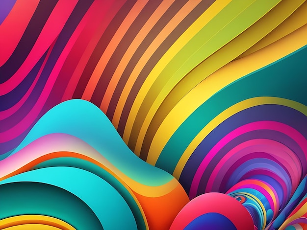 abstract colorful technology dotted wave background AI Generated