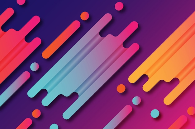 Abstract Colorful Trendy Line Background