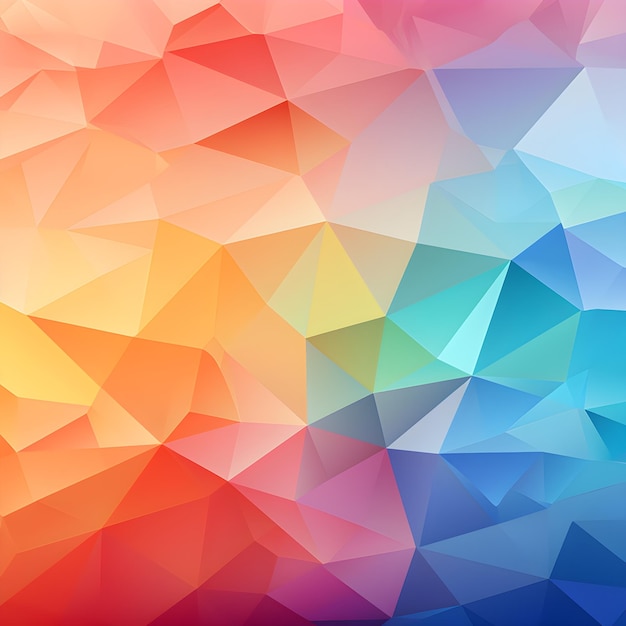 Abstract Colorful Triangle Shape Background Ai Generated