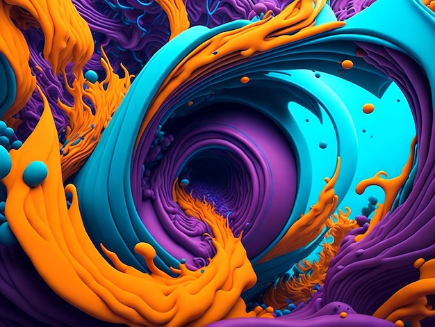 Abstract colorful water waves background creative wallpaper