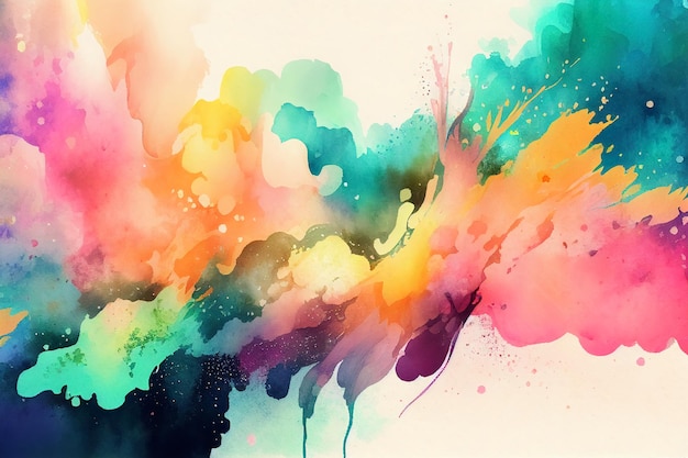 Abstract colorful watercolor backgroundGenerative AI