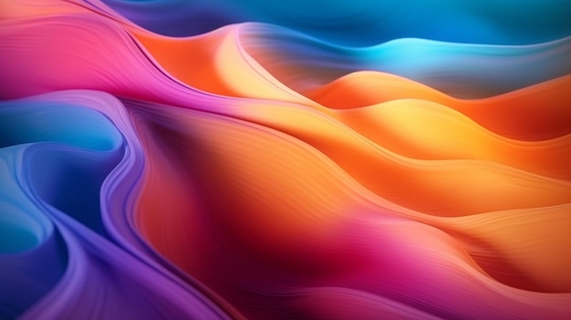 Abstract colorful wave background Generative Ai