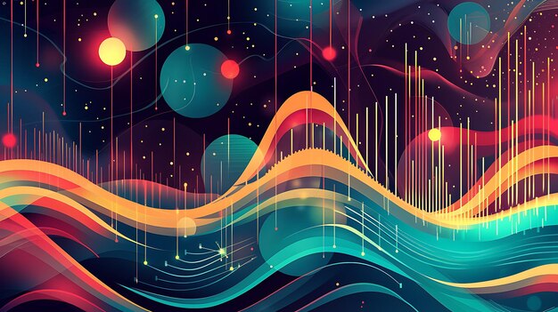 Abstract colorful wave background Suitable for use as a wallpaper or for web design