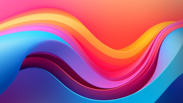 Abstract colorful wave background